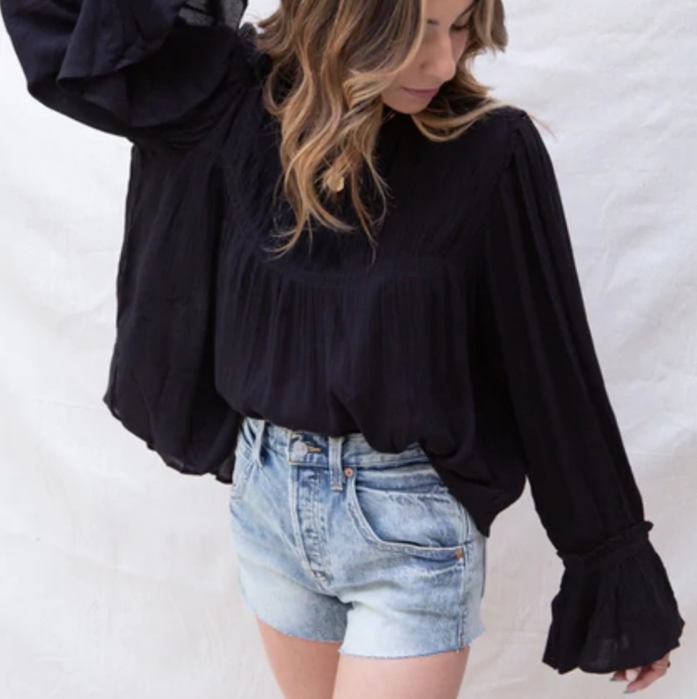 Free People SAGE GREEN Kelsey Draped Top